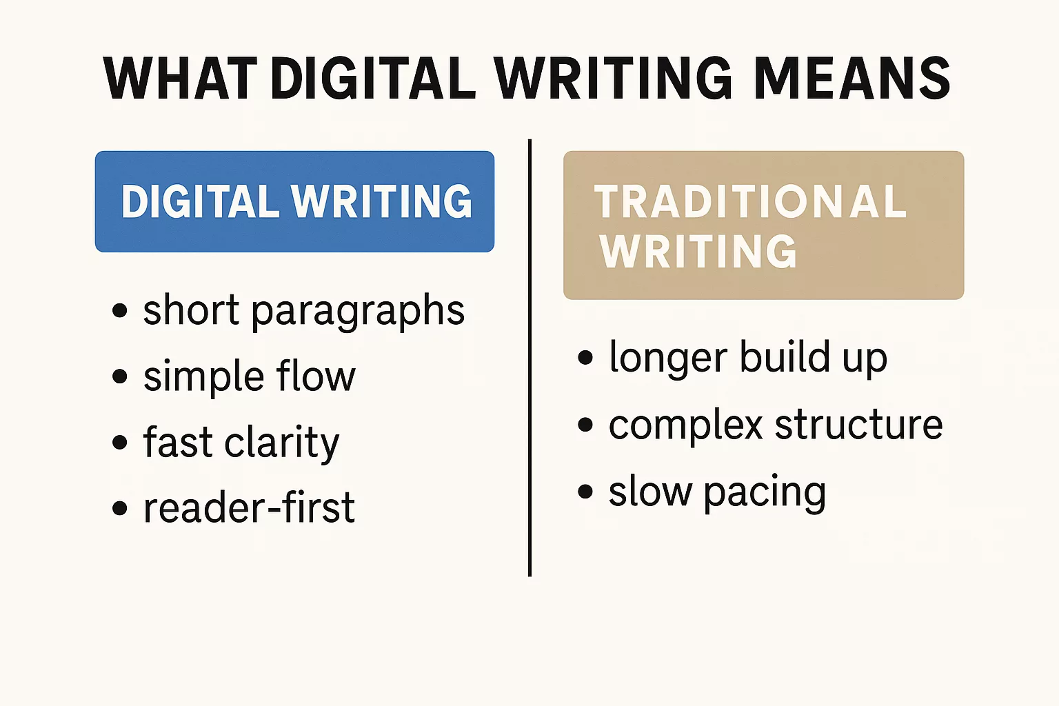What digital writing means