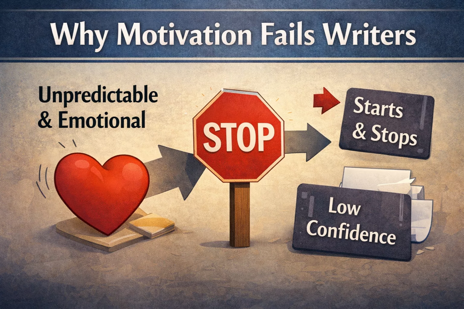 why motivation fails new writers