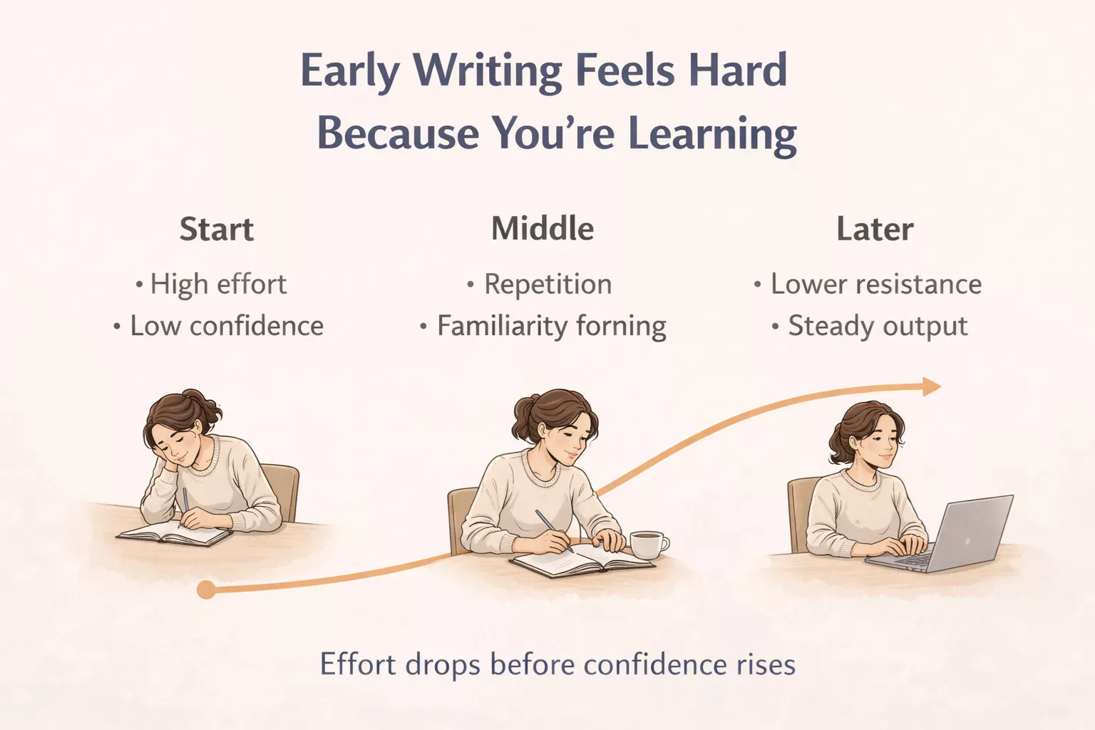 Why consistent writing feels hard