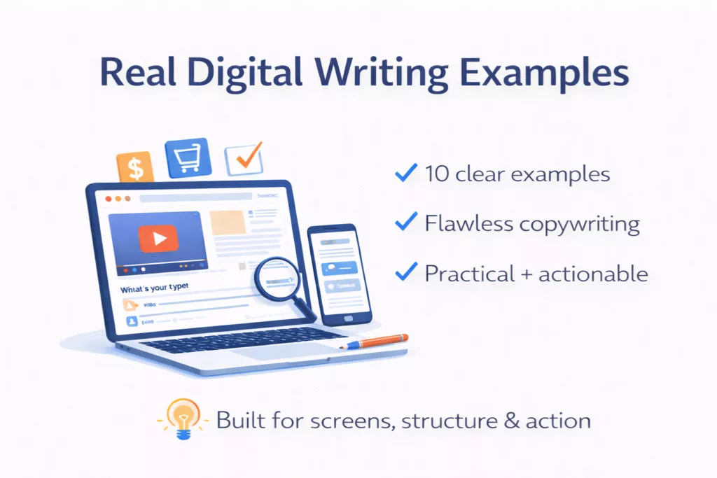 Digital writing examples
