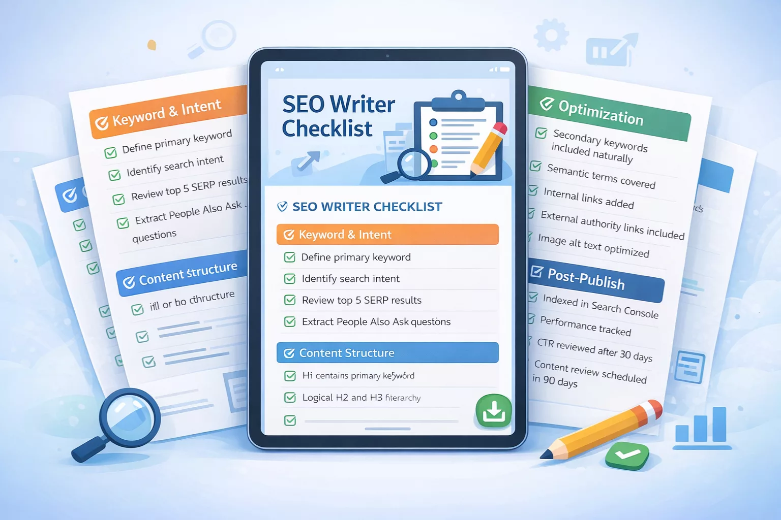 Seo writer checklist