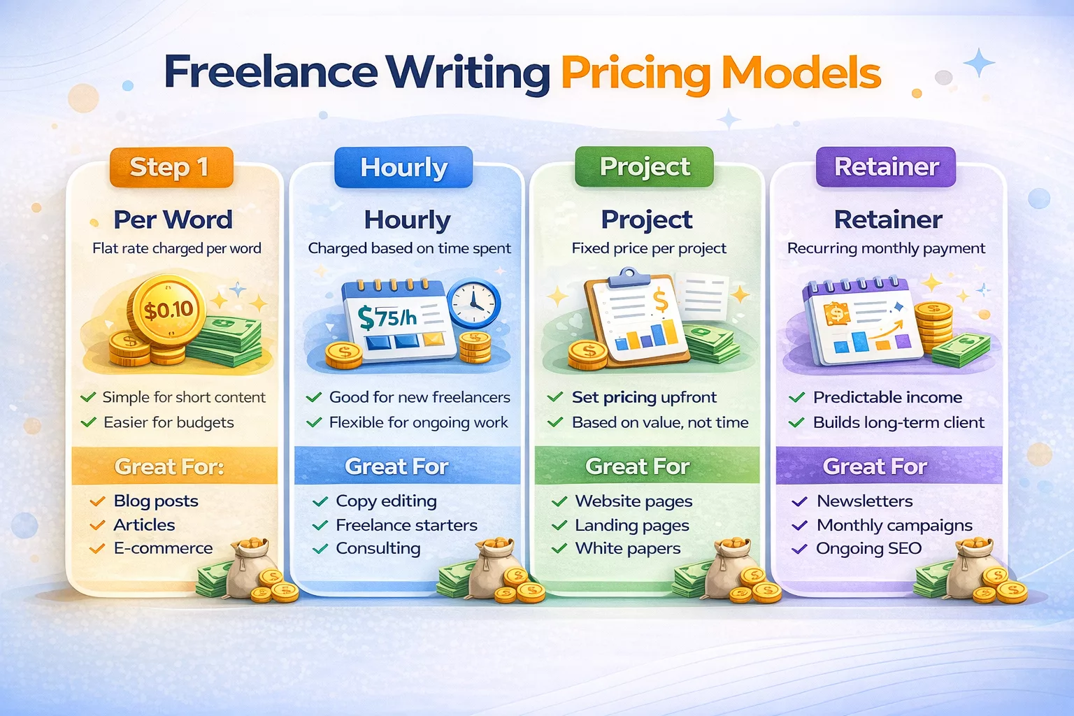 Freelance writing pricing models