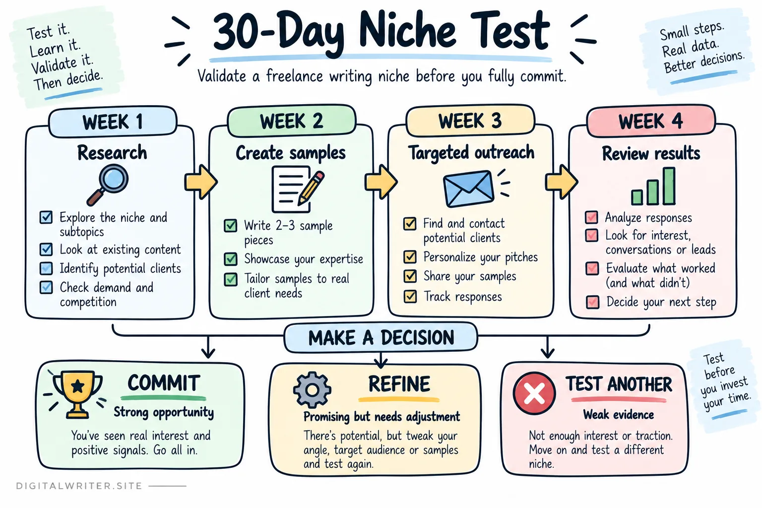 Writing niche tesr
